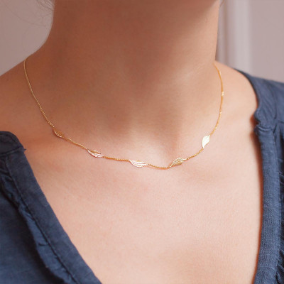 Collier Plumes, Or Jaune 375, 42 cm - Scarlett or Scarlett
