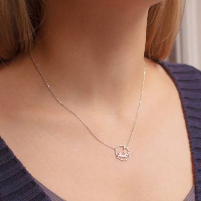 Collier Prénom Personnalisé, Or Blanc 375, 42 cm - Scarlett or Scarlett