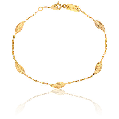 Bracelet Plume, Or Jaune 375, 18 cm - Scarlett or Scarlett