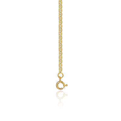 Chaîne de Cheville Maille Marine, Or Jaune 750, 25 cm - Emanessence