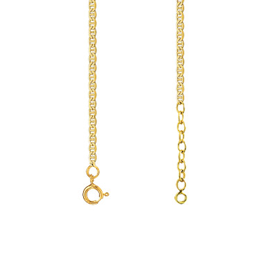 Chaîne de Cheville Maille Marine, Or Jaune 750, 25 cm - Emanessence