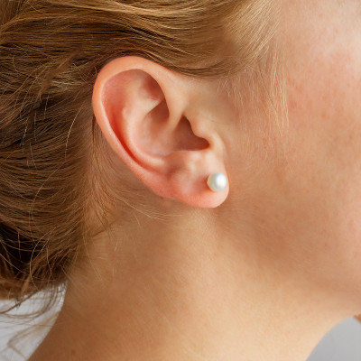 Boucles d'Oreilles Perle d'Eau Douce & Or Jaune 750 - Emanessence
