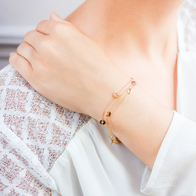 Bracelet Trio, Or Jaune 375, 18 cm - Scarlett or Scarlett
