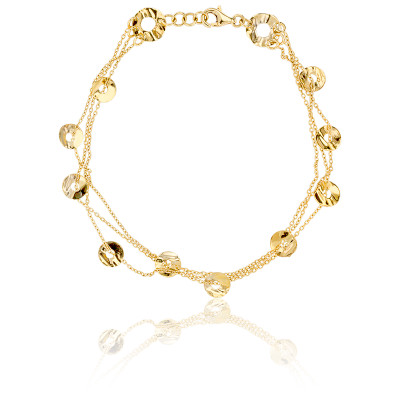 Bracelet Trio, Or Jaune 375, 18 cm - Scarlett or Scarlett