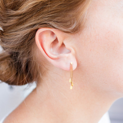 Boucles d'Oreilles Pendantes, Or Jaune 375 - Scarlett or Scarlett