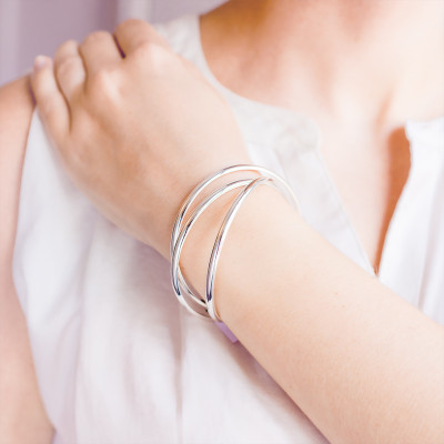 Bracelet Trio Demi-Joncs, Argent 925 - Artemis