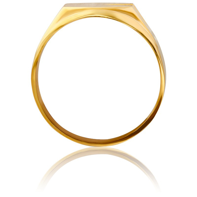 Chevalière En Or Jaune 18 Carats (750/1000) - Taille 62 - Poids 4.36g - Occasion Parfait État