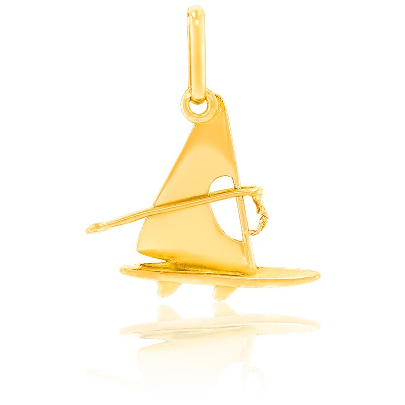 Pendentif Planche à Voile En Étain Anglais Fait Main - Collier Surf Nautique