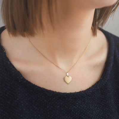 Pendentif coeur plat, Or jaune - Lucas Lucor