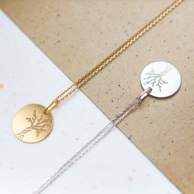 Médaille Arbre de Vie, Or jaune 750, 16mm - Lucas Lucor