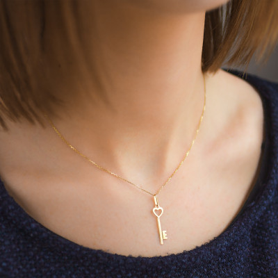Pendentif Clé & Coeur, Or jaune - Lucas Lucor