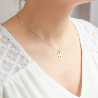 Pendentif Lame de Rasoir, Or Jaune 375 - Scarlett or Scarlett