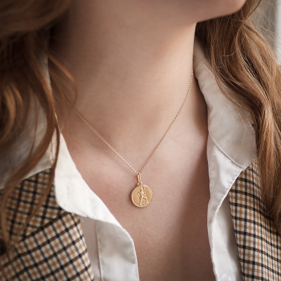 Médaille Saint Christophe, Or jaune, 17mm - Lucas Lucor
