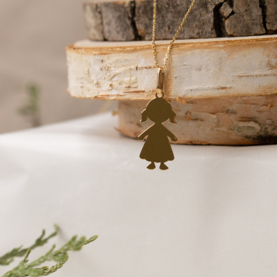 Pendentif petite fille, Or jaune 750 - Lucas Lucor