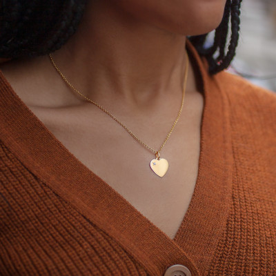Pendentif Coeur, Or jaune 750 et diamant, 15x16mm - Emanessence