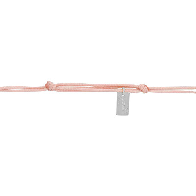 Bracelet Personnalisé Cordon 15 mm, Or blanc 375 - Scarlett or Scarlett