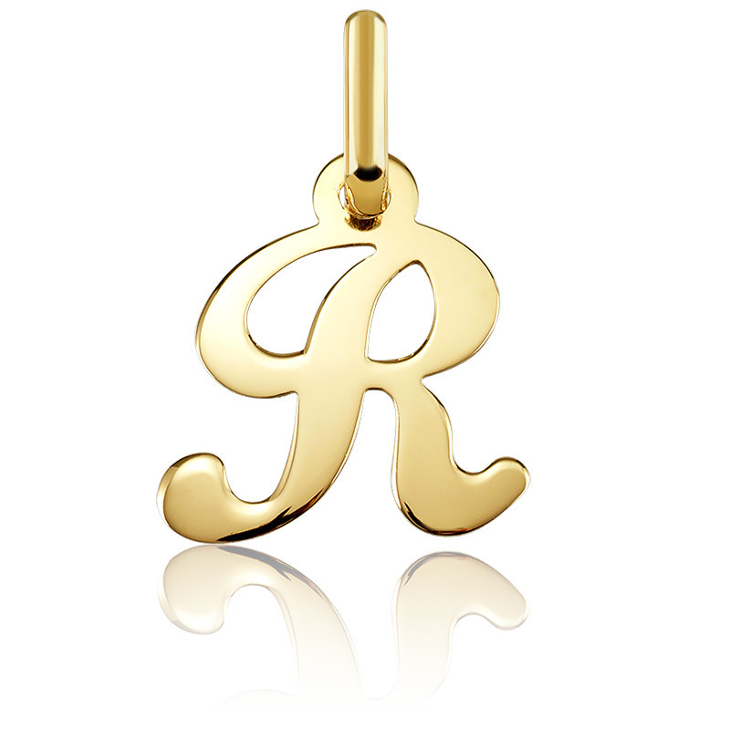 Pendentif Lettre R En Or 18 Carats - Poids 1.55 Gr, Neuf Avec étiquettes !