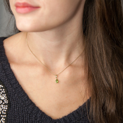 Pendentif Péridot, Or jaune - Aurora