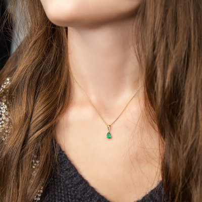 Pendentif Emeraude, Or jaune 750 - Aurora
