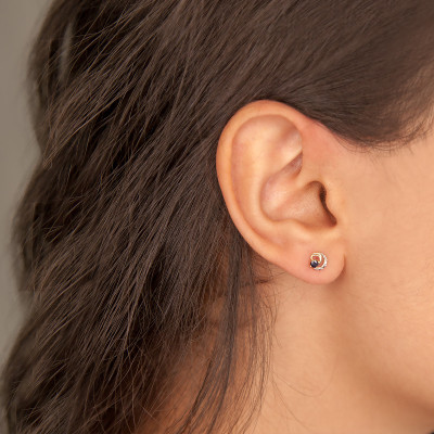 Boucles d'Oreilles, 2 Ors 750 & Saphir - Joelli