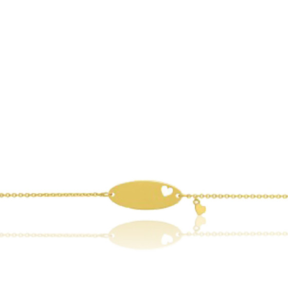 Gourmette bapteme or jaune Clearance