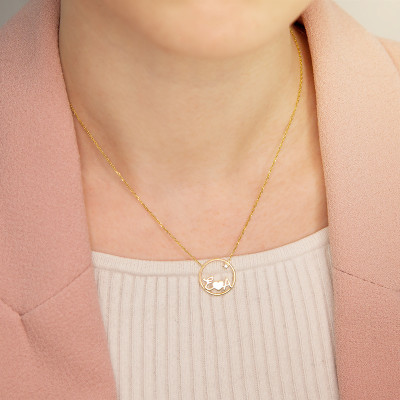 Collier Lettres & Coeur, Or Jaune 375 & Diamant - Scarlett or Scarlett