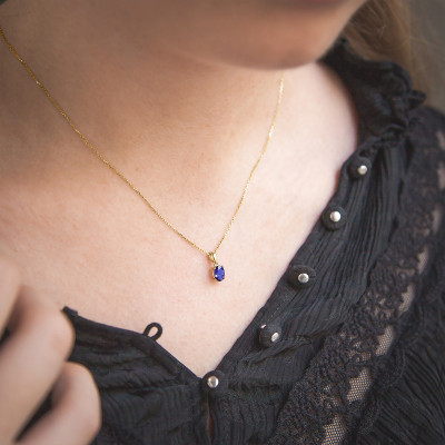 Pendentif Or jaune & Saphir - Aurora