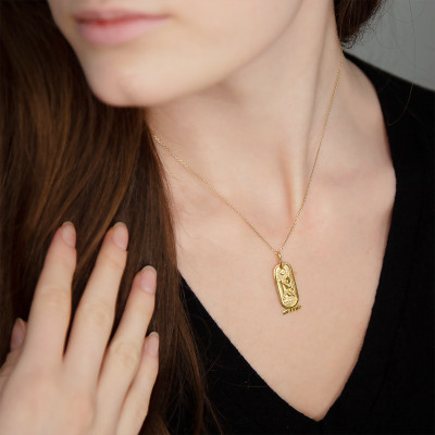 Pendentif Cartouche Égyptien, Or Jaune - Vandona