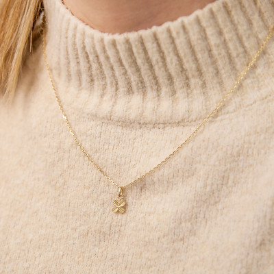Pendentif Trèfle, Or jaune - Emanessence