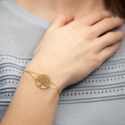 Bracelet Arbre de vie, Or jaune 375 - Scarlett Or Scarlett - Scarlett or Scarlett