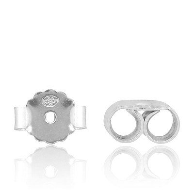 2 Fermoirs Poussettes Belges GM, Or Blanc 750 - Les Essentiels