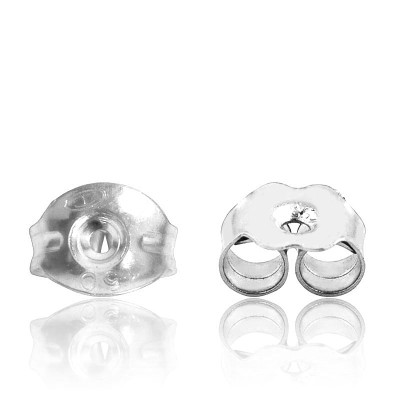 2 Fermoirs Poussettes Belges PM, Or Blanc 750 - Les Essentiels