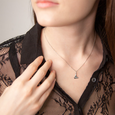 Pendentif Voilier, Argent - Emanessence