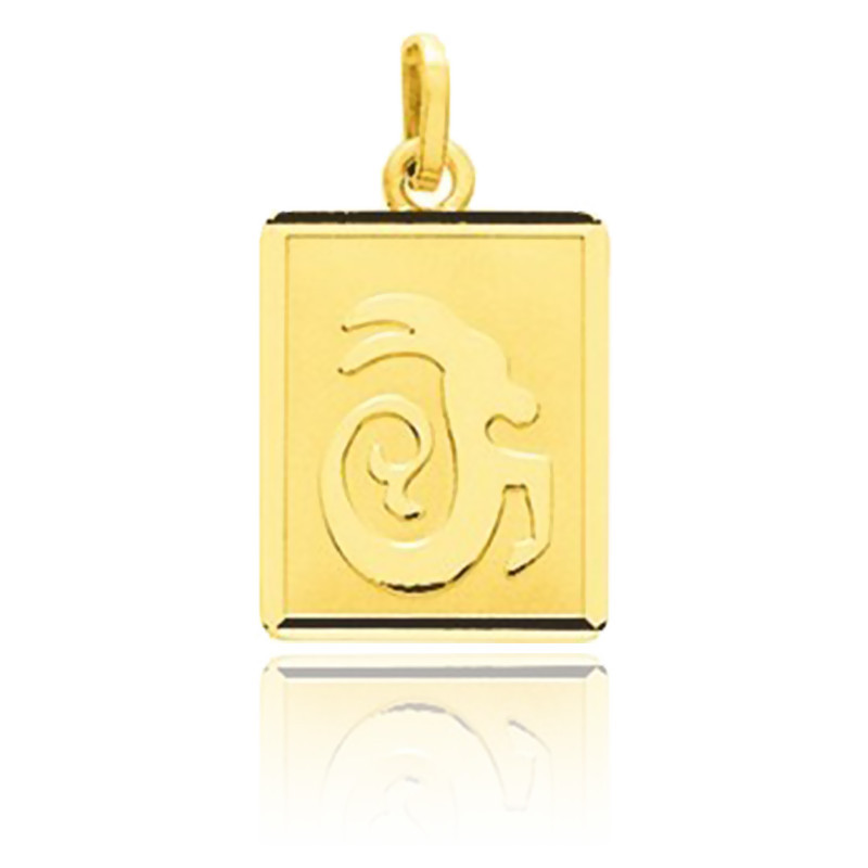 Pendentif Zodiaque Capricorne Or Jaune 18k Emanessence