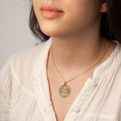 Pendentif personnalisé Cercle, Or Jaune - Lumiosa