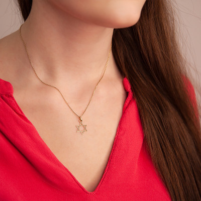 Pendentif Etoile de David, Or Jaune - Rosatella