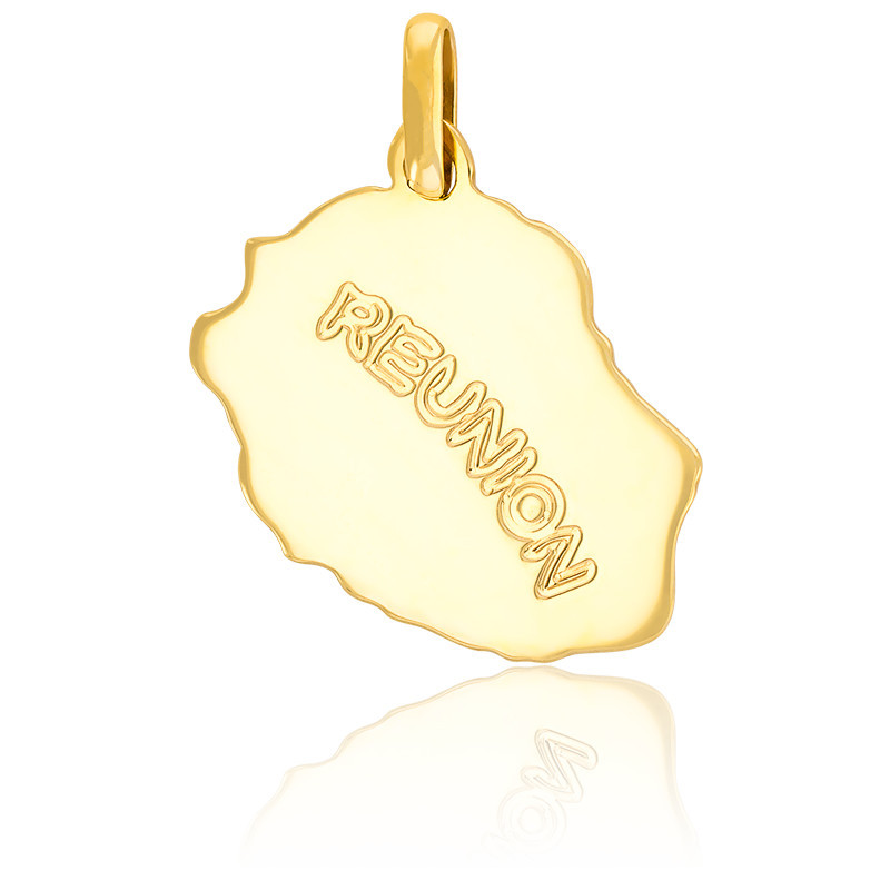 Pendentif Carte de la Réunion, Or 9K ou 18K Rosatella