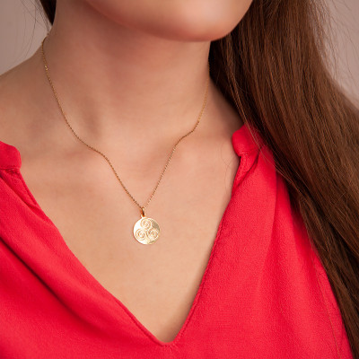Pendentif Triskel Gravé, Or Jaune - Rosatella