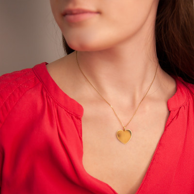 Pendentif Coeur Plat, 19,50x20 mm, Or jaune - Rosatella