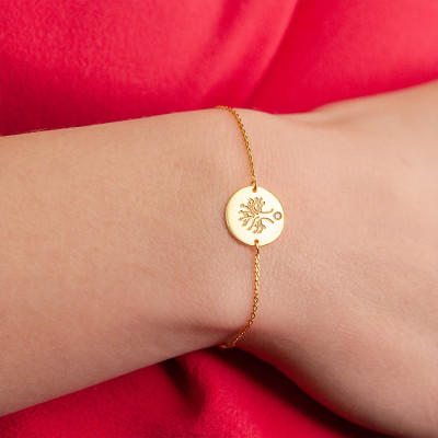 Bracelet Arbre de vie Diamant, Or jaune - Rosatella