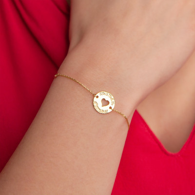 Bracelet Cœur Ajouré, Or jaune - Rosatella