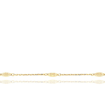 Bracelet Or jaune 750 Filigrane, 3 mm - Manillon