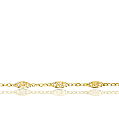 Bracelet Or jaune 750 Filigrane, 4 mm - Manillon