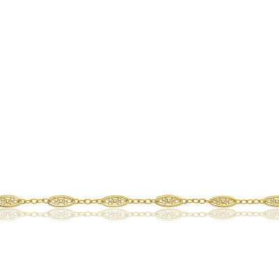 Bracelet Or jaune 750 Filigrane, 5 mm - Manillon