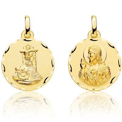 Pendentif Médaille Sacrée Visage De Jésus En Or Jaune 18 Carats (750) - 2,7 Grammes - Neuf Avec étiquettes
