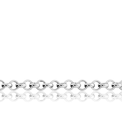 Chaîne Jaseron, Or blanc 750, longueur 40 cm - Manillon