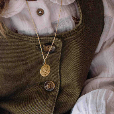 Médaille Ange à la Colombe, Or jaune 750, 14 & 16mm - Augis
