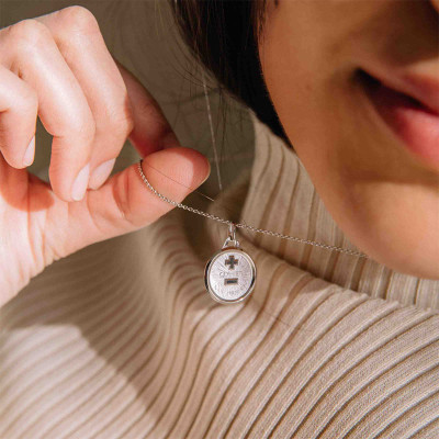 Médaille d'Amour l'Originale, Or blanc 750, 18mm - Augis