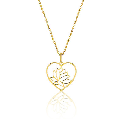 Collier Femme Nénuphar, Or jaune 750 - Emanessence
