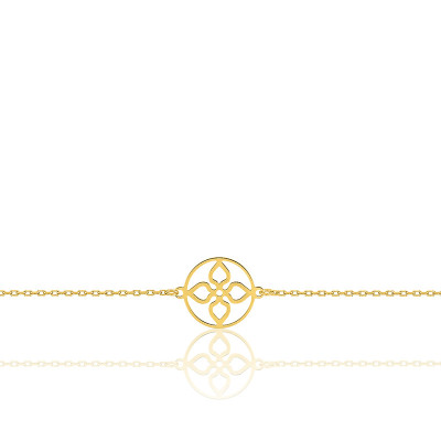 Bracelet Femme Rosace, Or jaune 750 - Emanessence